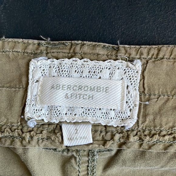 Abercrombie Cargo Skirt Olive Green circa 1998-2002 Y2K SIZE 2 LOW RISE - Picture 4 of 6